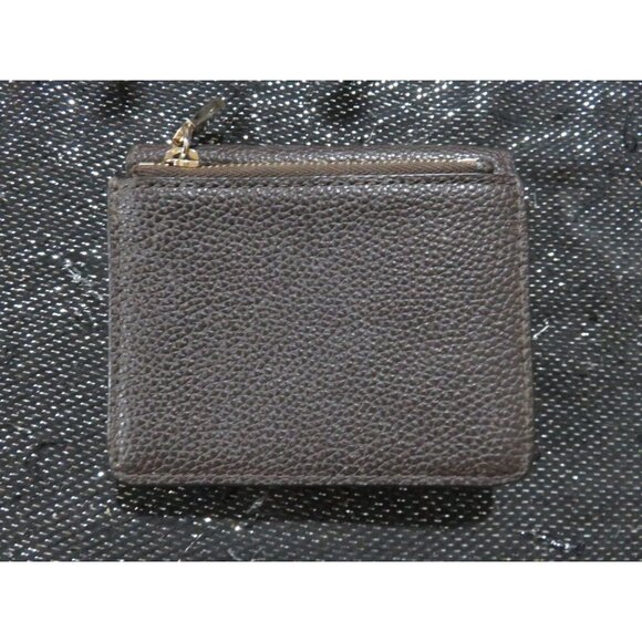 BOGO Michael Kors Bedford Carryall Card Case Brown Pebble Leather compact Wallet - Picture 2 of 9